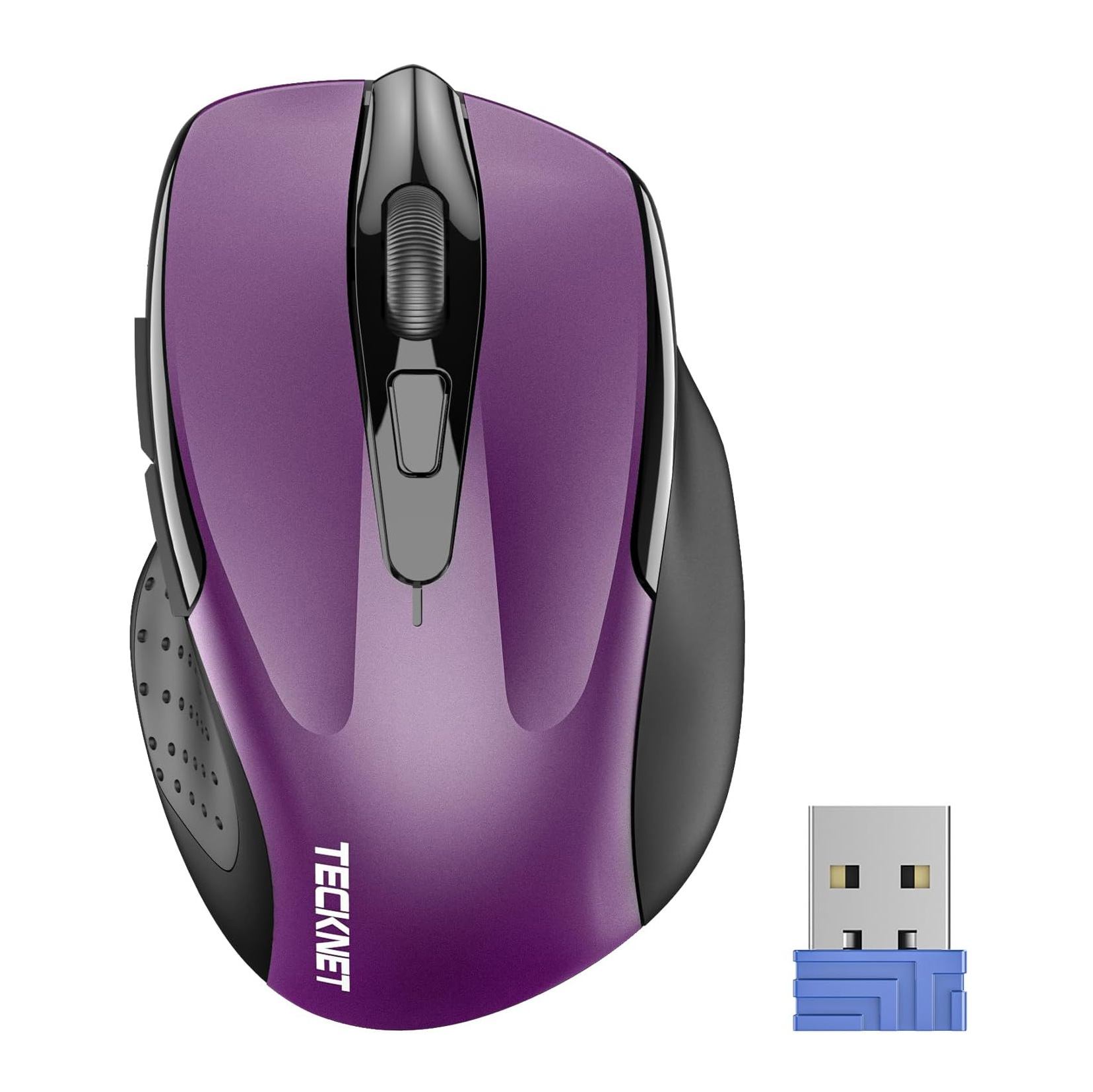 71tqvuHgIlL TECKNET Wireless Mouse, 2.4G Ergonomic Optical Mouse - Image 1